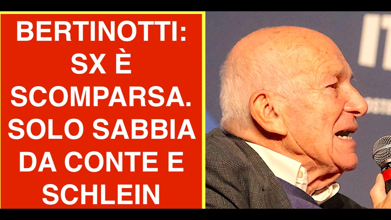 BERTINOTTI: LA SX È SCOMPARSA OGGI SOLO SABBIA DA CONTE E SCHLEIN