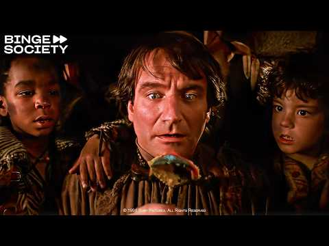 Hook (1991) | The Imaginary Food Fight - Peter Uses His Imagination!