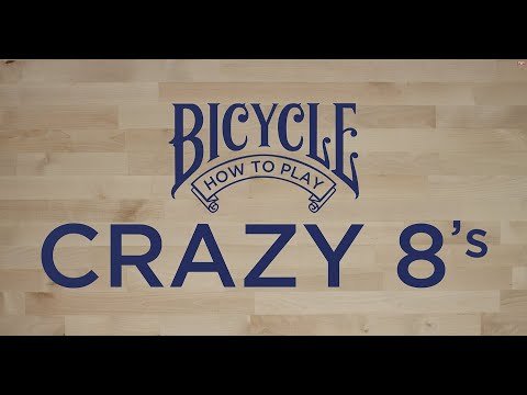 How to play Crazy 8s (Crazy Eights) - Bicycle Playing Cards - Card Game - YouTube