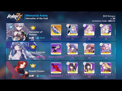 HI3 Exalted MA HoV - 37760 (31466) HoR/AE/SF 2* Fuxi