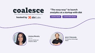 “The easy way” to launch analytics at a startup with dbt