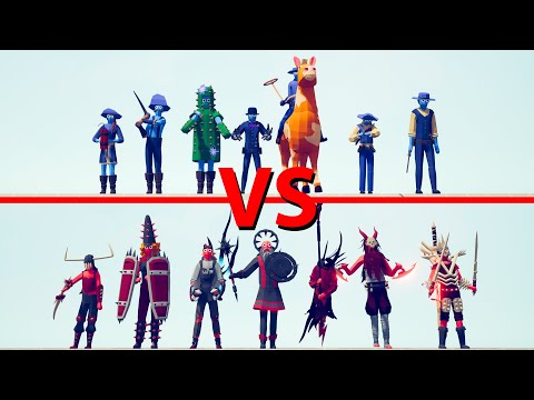 WILD WEST Team vs EVIL Team - Totally Accurate Battle Simulator TABS