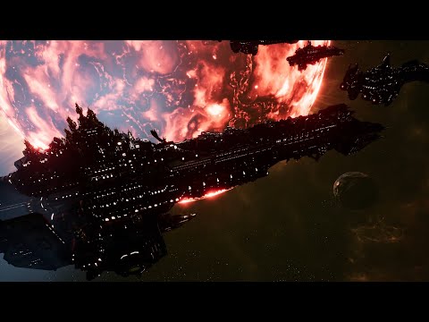 Space Wolves vs Chaos - Skalgrim Mod - Massive Battle - Battlefleet Gothic Armada 2