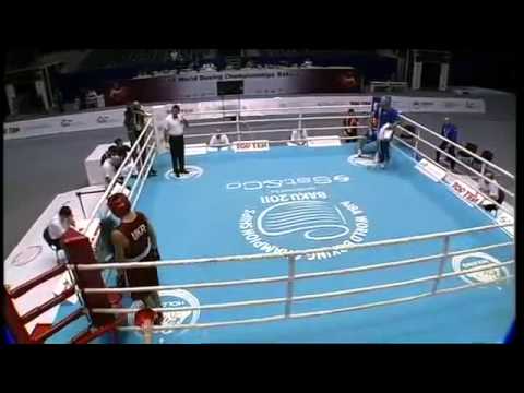 AIBA Worlds semi-finals,75kg Ievgen KHYTROV  ( Ukraine ) - Bogdan JURATONI ( Romania) )