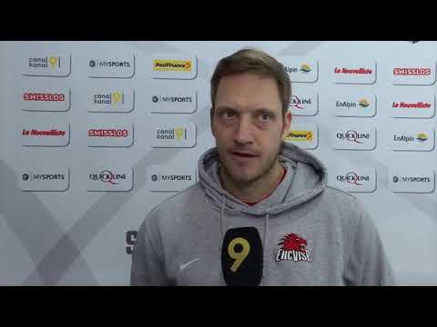 Kim Lindemann EHC Visp nach dem Sieg gegen die GCK Lions