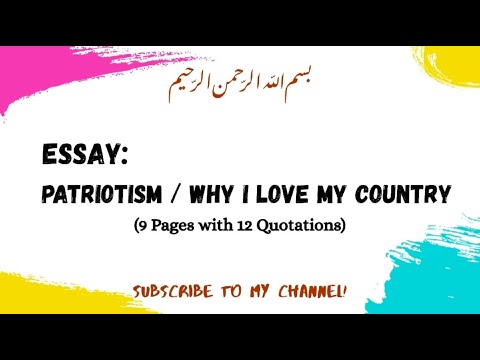 Patriotism | Why I Love My Country | Second Year Essay | English | SHAN Student Guide