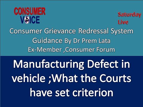 Manufacturing Defect in vehicle ;What the Courts have set criterion Landmark judgment by SC