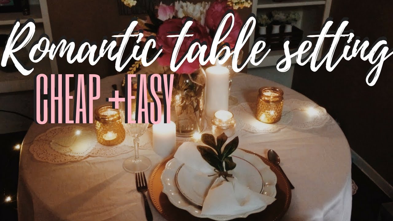 DIY ROMANTIC TABLE SETTING | Valentine's Day Table Setting | Haylie Michelle