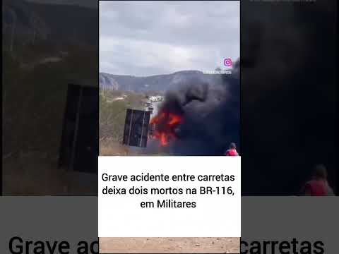 Carretas batem de frente na BR-116 em Milagres