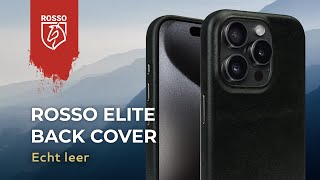 Rosso Elite iPhone 15 Pro Hoesje Leer Back Cover MagSafe Bruin Hoesjes