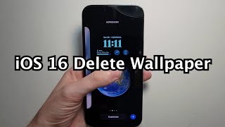 iOS 16 How to Delete Wallpaper on Lock Screen - iPhone