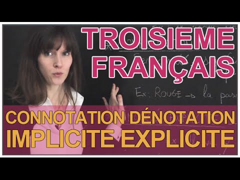 Dénotation et connotation, implicite et explicite