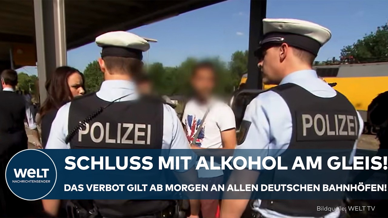 SCHLUSS MIT BIER AM GLEIS: Ab morgen gilt das Alkoholverbot an allen deutschen Bahnhöfen!