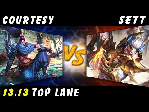 Courtesy - Yasuo vs Sett TOP Patch 13.13 - Yasuo Gameplay