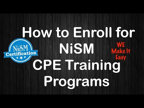 How to Enroll for NISM CPE Training Programs ? - NiSM login video ...