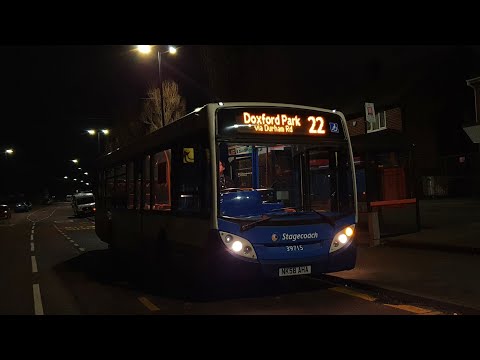 FULL JOYRIDE THRASH: Route 23 | NK58AHA/39715 - Stagecoach North East: MAN 14.240LF/ADL Enviro 200