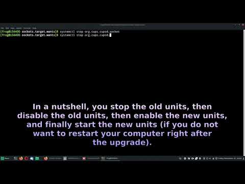 [Manjaro] CUPS upgrade - Manual intervention required