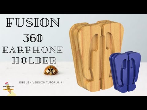 Fusion 360 English Tutorial #1 Earphone Holder