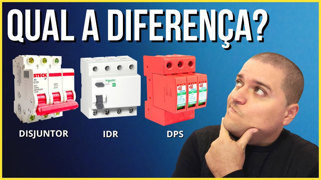 QUAL A DIFERENÇA ENTRE DISJUNTOR, DR, IDR, DDR E DPS - AULA COMPLETA