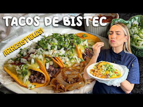 Cómo hacer tacos de Bistec para negocio mejor que en una taquería + 2 salsas Chef Ana Casanova