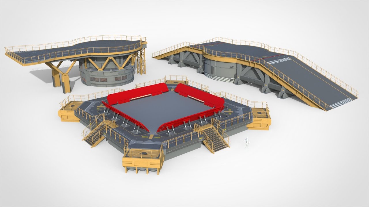 Arsitektur fiksi ilmiah 13 Model 3D