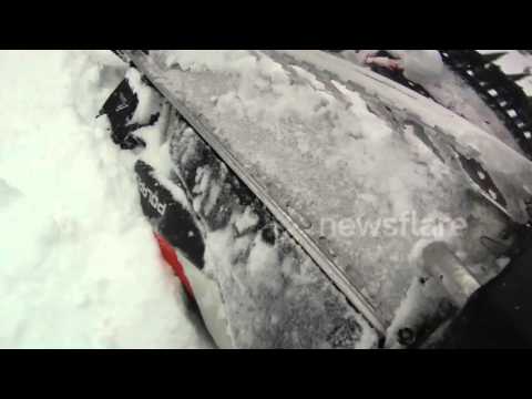 Man sent flying off snowmobile