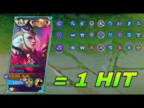 100% ONEHIT!! 😱 BEST BUILD SETUP NEW EMBLEM  FOR LESLEY IS OP ( lesley best build 2023) - MLBB