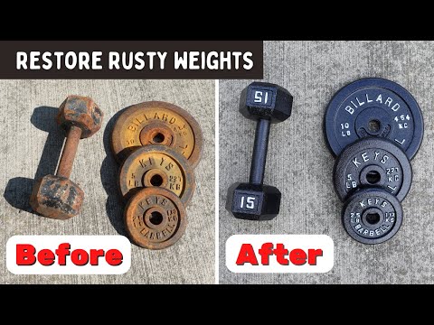 How to Clean Up RUSTY Old Weights - Restore Them Like NEW