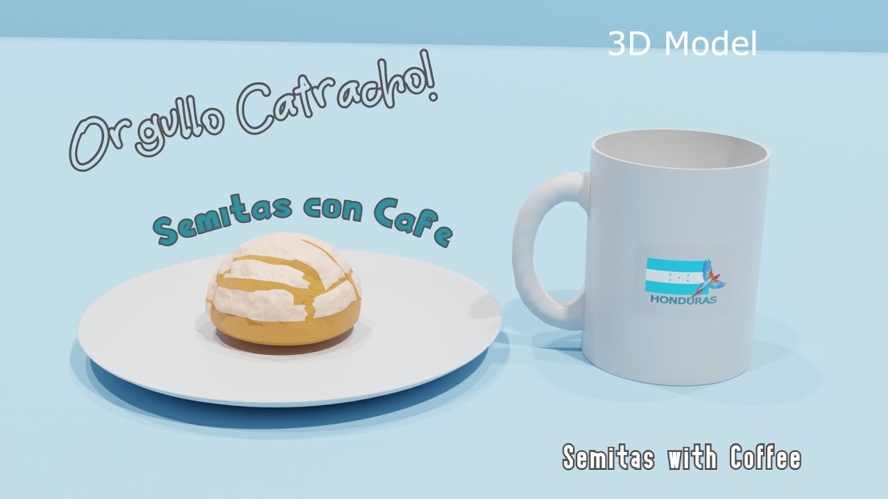 Honduran Semitas and Coffee 3D Model