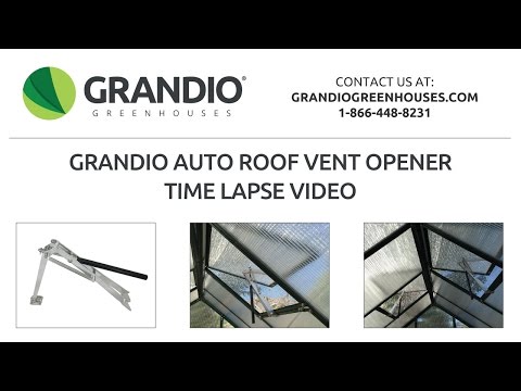 Greenhouse Auto Roof Vent Opener Time Lapse Opening