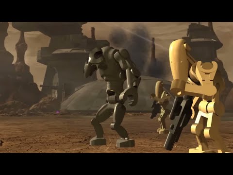 Lego Star Wars III The Clone Wars (2011) Funny moment Battle Droid coughing