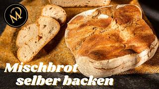 Weizenmischbrot - 2 Stufen Sauerteigbrot backen