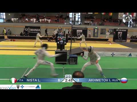 2018 135 T64 06 M F Individual Bonn GER WC GREEN AKHMETOV RUS vs NISTA ITA