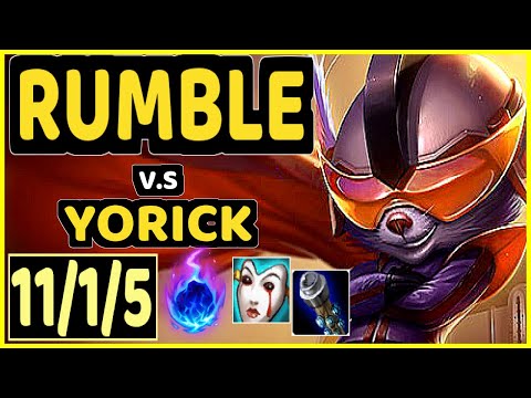 MYLON (RUMBLE) vs YORICK - 11/1/5 KDA TOP GAMEPLAY - BR Ranked MASTER