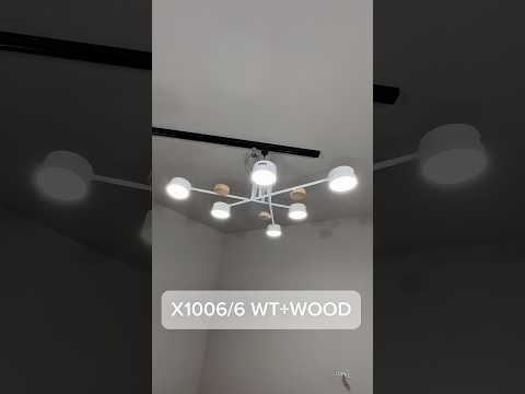 Миниатюра изображения товара Люстра Aitin-Pro X1006/6 (белый/дерево)