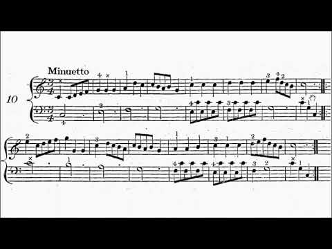 ABRSM Piano 2023-2024 Grade 1 A3 Reinagle Minuet in C Op.1 No.10 Sheet Music