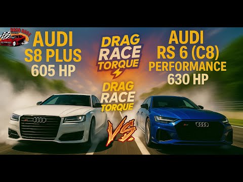 🔥 Audi S8 Plus 605 HP vs RS6 C8 Performance 630 HP – V8 Autobahn Monsters Battle!