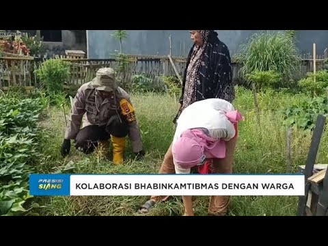 BHABINKAMTIBMAS POLRES PALOPO KOLABORASI DENGAN WARGA BERSIH BERSIH KEBUN