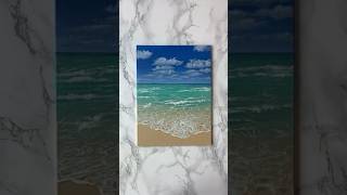 “Paradise Awaits“ Easy painting idea for beginners #paintingtutorial #art #seascape #beach