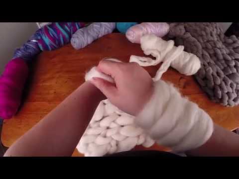 Arm Knitting with Wool Tops