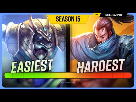 Ranking EVERY CHAMPION From EASIEST To HARDEST - Season 15 - League of Legends