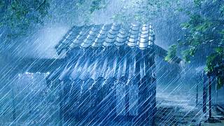 A Powerful Thunderstorm Incoming at Night | Fall Asleep Fast with Heavy Rain, Strong Wind & Thunder