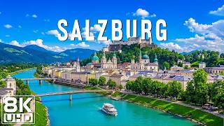Salzburg, Austria 8K UHD| Hohensalzburg Fortress, Old Town & Austria's Most Beautiful Fairytale City