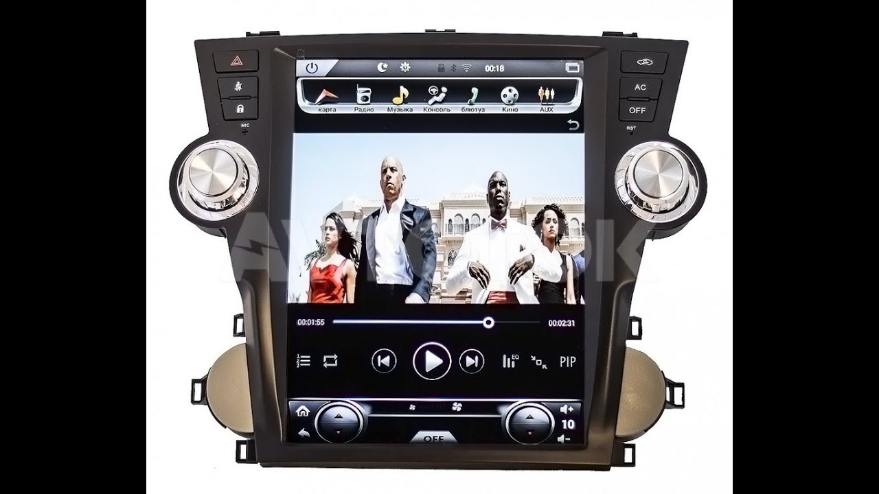 Штатное головное устройство Tesla Style Ai-1225S 2+32GB 12.1" TOYOTA Highlander 2009-2013