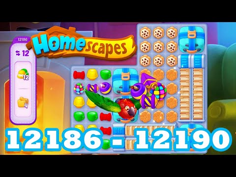 Homescapes Level 12186 - 12190 HD 3 - match puzzle Gameplay | android | IOS | 12187 | 12188 | 12189