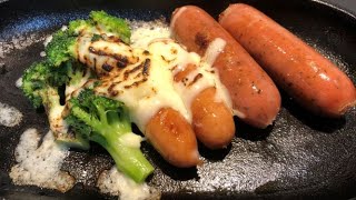 【料理・グルメ】男一人のアレンジおつまみ！ハーブ、あらびきウインナー,カリカリチーズ
