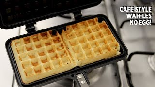 Waffle Recipe - Eggless Cafe Style NO EGG Waffles - CookingShooking