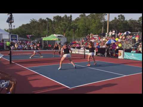 Point from Women's Doubles Pro Gold Medal Match at US Open Pickleball Championships 2016