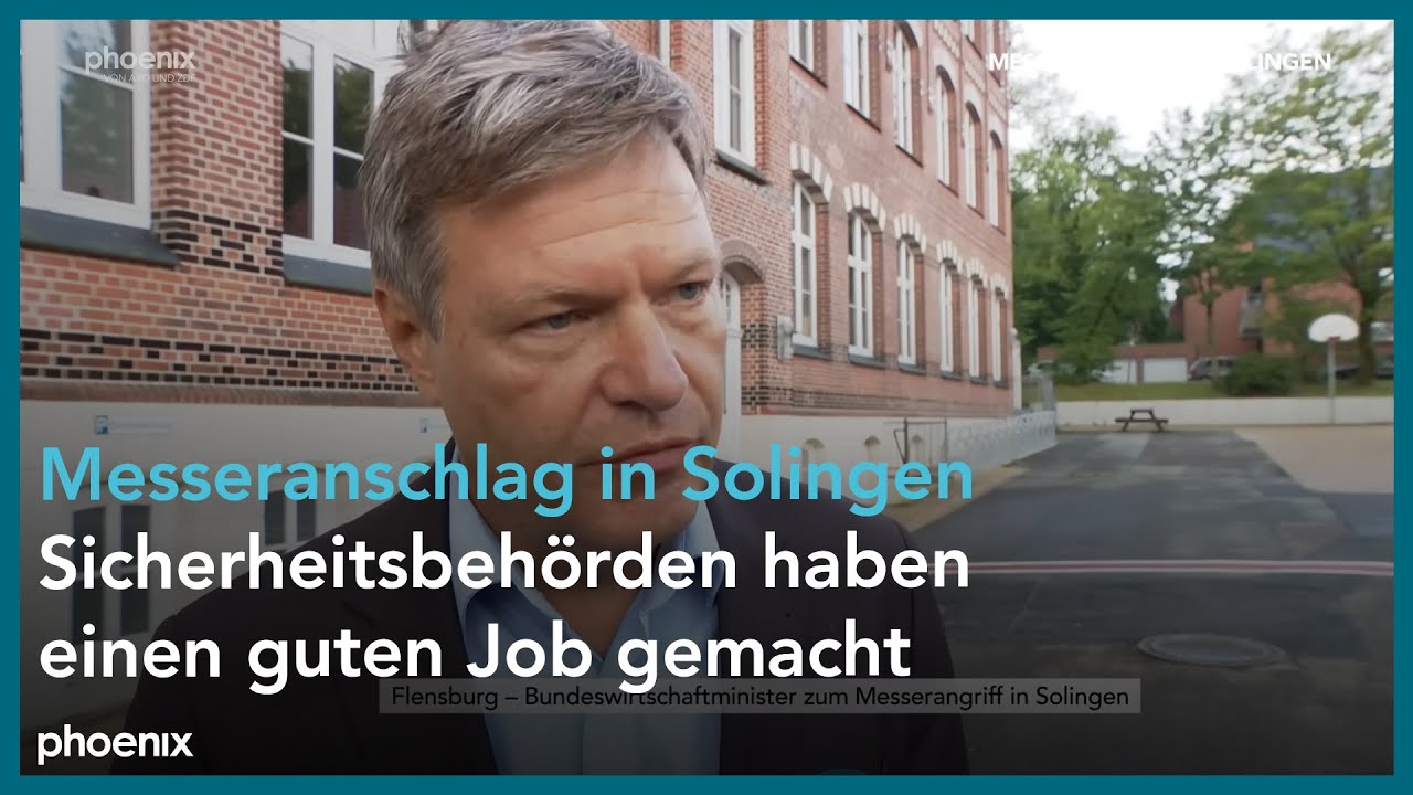 Statement von Robert Habeck zum Anschlag in Solingen und zum aktuellen Stand der Festnahme