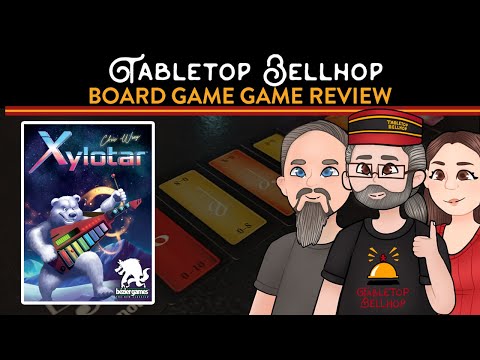 Review of Xylotar, a funky trick-taking game where you don't get to look at your own hand